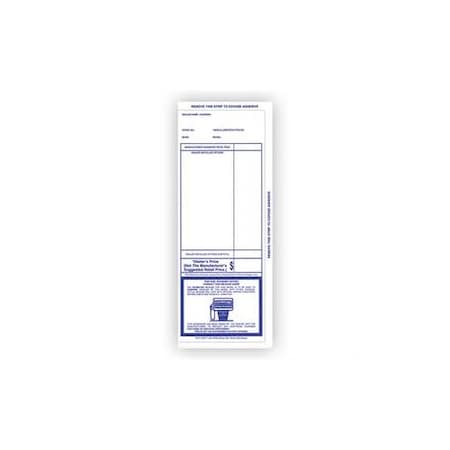 Asp AddendumStickersAdhesive Printed Stock, 4 1/4"X11" 3 Sided Seal:Blue Pk 8267